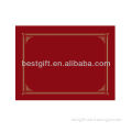 Red genuine leather certificate holder